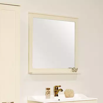 Зеркало AQUATON Леон 80 дуб бежевый, с полкой