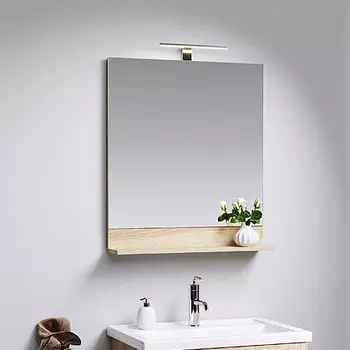 Зеркало Aqwella Foster 70 дуб сонома, с полкой