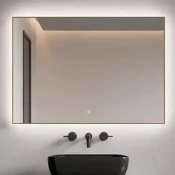 Зеркало Armadi Art 543-100 70 с подсветкой, диммером, с антизапотевателем, золото