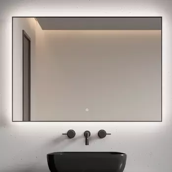 Зеркало Armadi Art 543-100 70 с подсветкой, диммером, с антизапотевателем, матовое черное