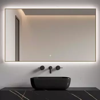 Зеркало Armadi Art 543-120 70 с подсветкой, диммером, с антизапотевателем, золото