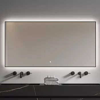 Зеркало Armadi Art 543-140 70 с подсветкой, диммером, с антизапотевателем, матовое черное