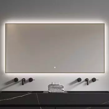 Зеркало Armadi Art 543-140 70 с подсветкой, диммером, с антизапотевателем, матовое золото