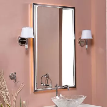 Зеркало Armadi Art Monaco 70 белое, хром, с подсветкой