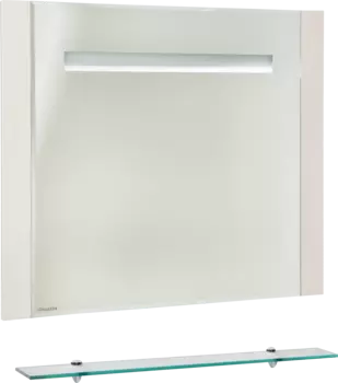 Зеркало Bellezza Берта 90 бежевое, с подсветкой и полкой