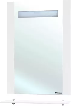 Зеркало Bellezza Берта 75 белое, с полкой