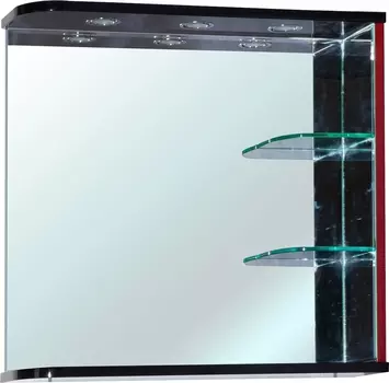 Зеркало Bellezza Рио R 70 красное с черным