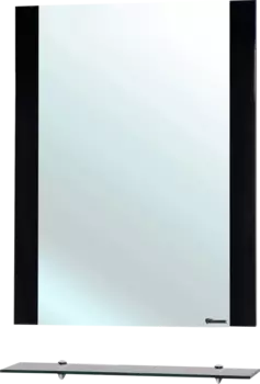 Зеркало Bellezza Рокко 70 черное, с полкой