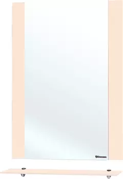 Зеркало Bellezza Рокко 80 бежевое, с полкой
