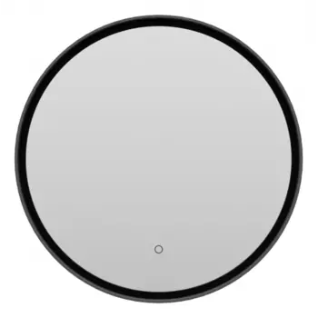 Зеркало Brevita Pluto 60х60 с подсветкой черный