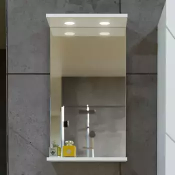 Зеркало Бриклаер Кристалл 40 белое (4627125415845)