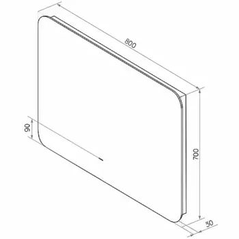 Зеркало CONTINENT Burzhe 80х70 с подсветкой