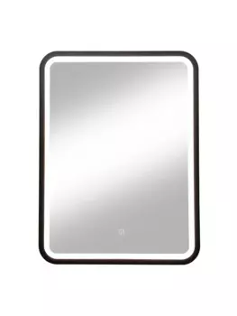 Зеркало CONTINENT Enjoy 60х80 с подсветкой черный
