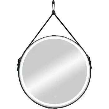 Зеркало CONTINENT Millenium 50х50 с подсветкой черный ремень