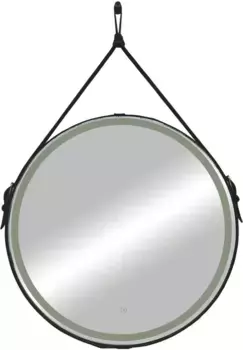 Зеркало круглое CONTINENT Millenium 65, с подсветкой, черный ремень