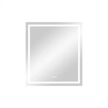 Зеркало CONTINENT Verte 80х90 с часами и подсветкой