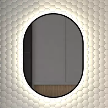 Зеркало Defesto Aura DF 2923 50x70, с нейтральной подсветкой, без выключателя, черное