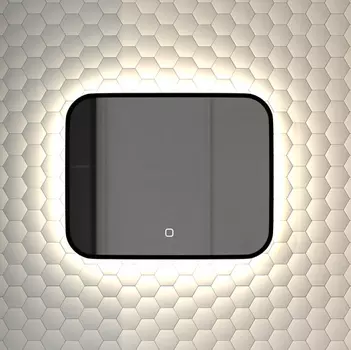 Зеркало Defesto Aura DF 2961SH 50x40, с нейтральной подсветкой, сенсорный выключатель, черное