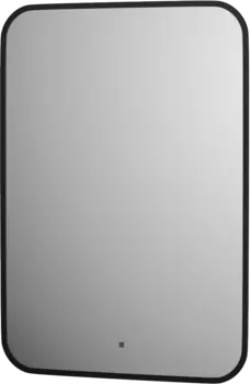 Зеркало Defesto Aura DF 2974R 50x70, с теплой подсветкой, инфракрасный выключатель, черное