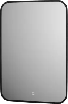 Зеркало Defesto Aura DF 2974S 50x70, с теплой подсветкой, сенсорный выключатель, черное
