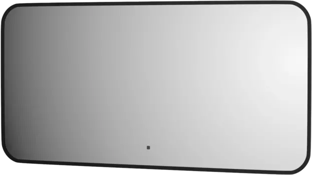 Зеркало Defesto Aura DF 2975RH 100x50, с теплой подсветкой, инфракрасный выключатель, черное