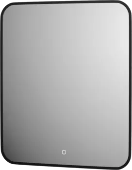 Зеркало Defesto Aura DF 2976S 60x70, с теплой подсветкой, сенсорный выключатель, черное