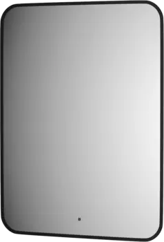 Зеркало Defesto Aura DF 2977R 60x80, с теплой подсветкой, инфракрасный выключатель, черное
