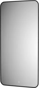 Зеркало Defesto Aura DF 2980S 80x120, с теплой подсветкой, сенсорный выключатель, черное