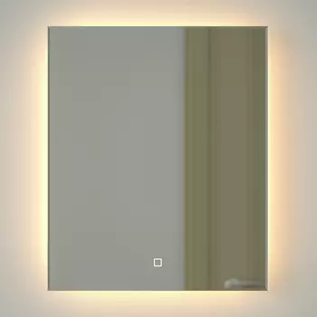Зеркало Defesto Glow DF 2513S 50х60 с LED-подсветкой, 3000 K, сенсорный выключатель