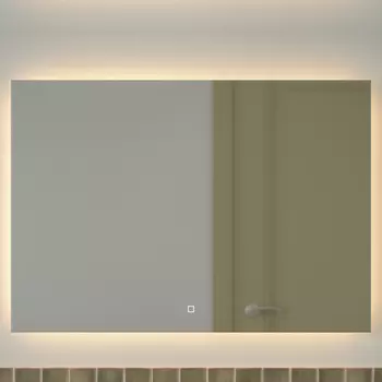Зеркало Defesto Glow DF 2519SH 100х70 с LED-подсветкой, 3000 K, сенсорный выключатель