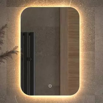 Зеркало Defesto Opti DF 2812S 40х60 с LED-подсветкой, 3000К, сенсорный выключатель