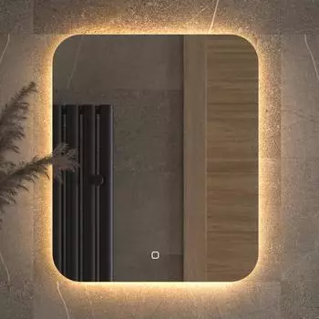 Зеркало Defesto Opti DF 2813S 50х60 с LED-подсветкой, 3000К, сенсорный выключатель