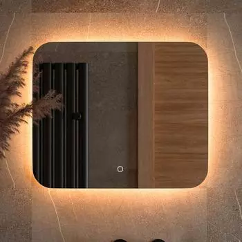 Зеркало Defesto Opti DF 2813SH 60х50 с LED-подсветкой, 3000К, сенсорный выключатель