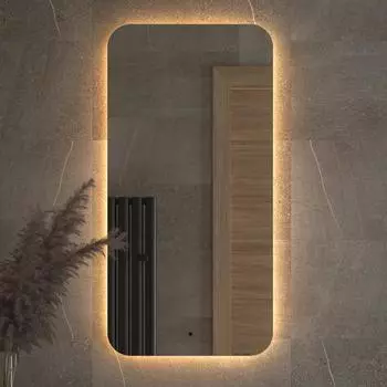 Зеркало Defesto Opti DF 2815R 50х100 с LED-подсветкой, 3000К, инфракрасный выключатель