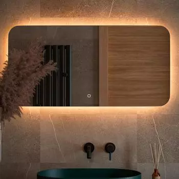 Зеркало Defesto Opti DF 2815SH 100х50 с LED-подсветкой, 3000К, сенсорный выключатель