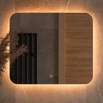 Зеркало Defesto Opti DF 2816SH 70х60 с LED-подсветкой, 3000К, сенсорный выключатель