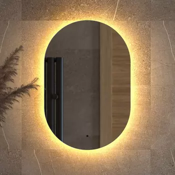 Зеркало Defesto Opti DF 2911R 40x60, с теплой подсветкой, инфракрасный выключатель