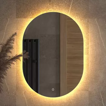 Зеркало Defesto Opti DF 2913S 50x70, с теплой подсветкой, сенсорный выключатель