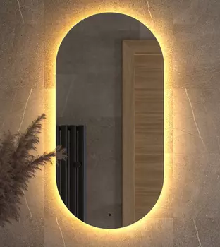 Зеркало Defesto Opti DF 2914R 50x100, с теплой подсветкой, инфракрасный выключатель