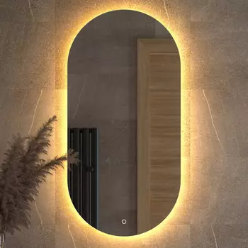 Зеркало Defesto Opti DF 2914S 50x100, с теплой подсветкой, сенсорный выключатель