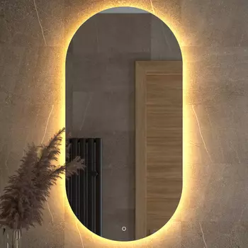 Зеркало Defesto Opti DF 2916S 60x120, с теплой подсветкой, сенсорный выключатель