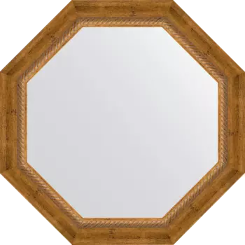 Зеркало Evoform Octagon BY 3674 63х63 состаренная бронза с плетением