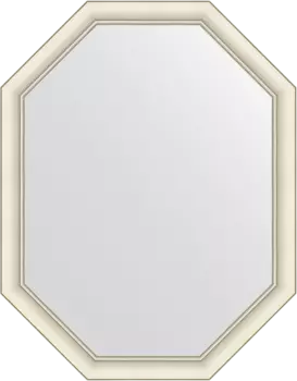 Зеркало Evoform Octagon BY 7436 71х91 белый с серебром, в багетной раме