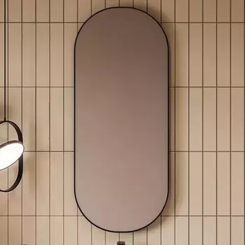 Зеркало KERAMA MARAZZI Cono 42 с подсветкой, черное матовое