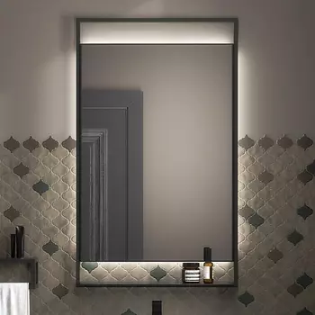 Зеркало KERAMA MARAZZI Plaza Next 60 черное матовое, с подсветкой