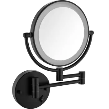 Зеркало косметическое с подсветкой Timo Saona черное