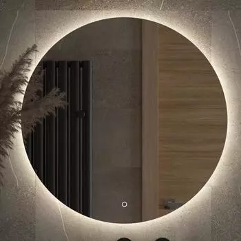 Зеркало круглое Defesto Opti DF 2844S 70 с LED-подсветкой, 4500К, сенсорный выключатель