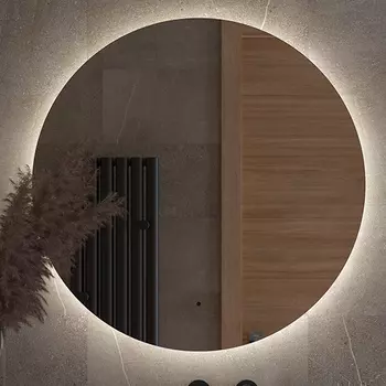 Зеркало круглое Defesto Opti DF 2846R 90 с LED-подсветкой, 4500К, инфракрасный выключатель