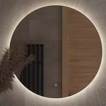 Зеркало круглое Defesto Opti DF 2846S 90 с LED-подсветкой, 4500К, сенсорный выключатель