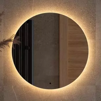 Зеркало круглое Defesto Opti DF 2852R 50 с LED-подсветкой, 3000К, инфракрасный выключатель